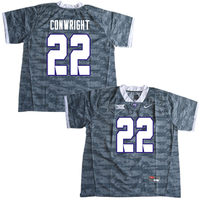 Men #22 Blair Conwright TCU Horned Frogs College Football Jerseys Sale-Gray - Click Image to Close